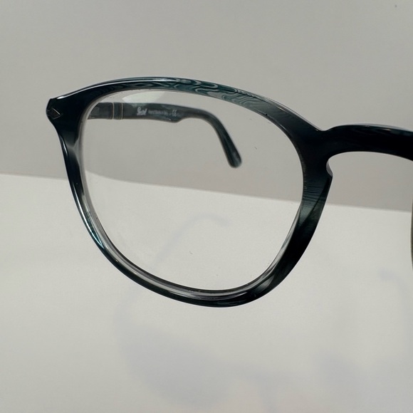 FRAMES ONLY - Persol PO3143-V 1051 Striped Grey Eyeglasses 49•21•145 - Picture 14 of 16